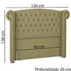 Cabeceira Solteiro 90 Cm Valenn Linho Peer