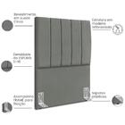 Cabeceira Solteiro 90cm Allia Suede Rm