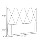 Cabeceira Solteiro 90cm Aquilla Spezzia Branco