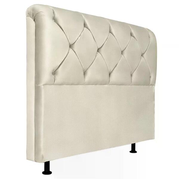 Cabeceira Solteiro 90cm Barbara Suede Marfim Id Milani Store