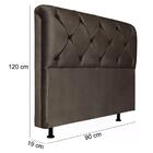 Cabeceira Solteiro 90cm Barbara Suede Marrom Id Milani Store