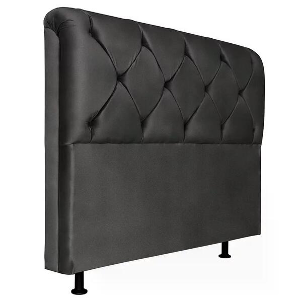 Cabeceira Solteiro 90cm Barbara Suede Preto Id Milani Store