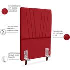 Cabeceira Solteiro 90cm Bell Suede Rm