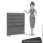 Cabeceira Solteiro 90cm Cinza E 1 Mesa De Cabeceira Branco