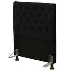 Cabeceira Solteiro 90cm Cristal Suede Preto