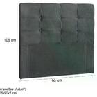 Cabeceira Solteiro 90cm Daiana Suede Cinza Id Milani Store