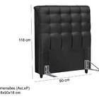 Cabeceira Solteiro 90cm Damares Corano Preto Id Milani Store