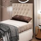 Cabeceira Solteiro 90cm Diamante D10 Suede Bege