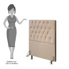 Cabeceira Solteiro 90cm Diamante D10 Suede Bege