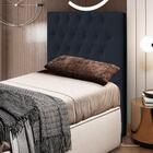 Cabeceira Solteiro 90cm Diamante D10ano Preto