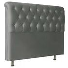 Cabeceira Solteiro 90cm Emilia Suede Cinza Id Milani Store