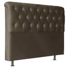 Cabeceira Solteiro 90cm Emilia Suede Marrom Id Milani Store