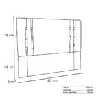 Cabeceira Solteiro 90cm Genova Spezzia Marrom