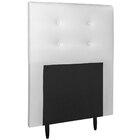 Cabeceira Solteiro 90cm Helena Tecido Sintético Branco Ísis E