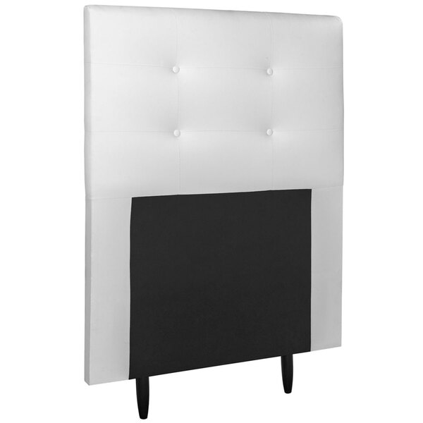 Cabeceira Solteiro 90cm Helena Tecido Sintético Branco Ísis E