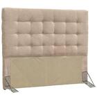 Cabeceira Solteiro 90cm Kuka Suede Amassado Bege - D'monegatto
