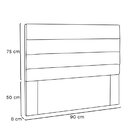 Cabeceira Solteiro 90cm La Itáliana  Preto