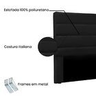 Cabeceira Solteiro 90cm La Itáliana  Preto