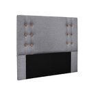 Cabeceira Solteiro 90cm Linho Gênova Cinza