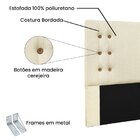 Cabeceira Solteiro 90cm Linho Gênova Pérola