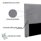 Cabeceira Solteiro 90cm Linho Ravenna Cinza
