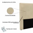 Cabeceira Solteiro 90cm Linho Ravenna Dourado