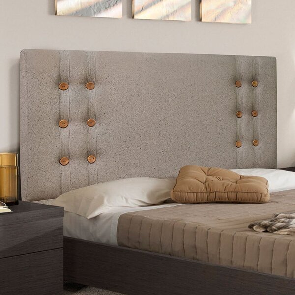 Cabeceira Solteiro 90cm Linho Rústico Gênova  Areia