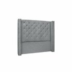 Cabeceira Solteiro 90cm Linho Vicenza Cinza