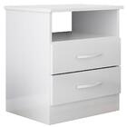 Cabeceira Solteiro 90cm Marrom E 1 Mesa De Cabeceira Branco