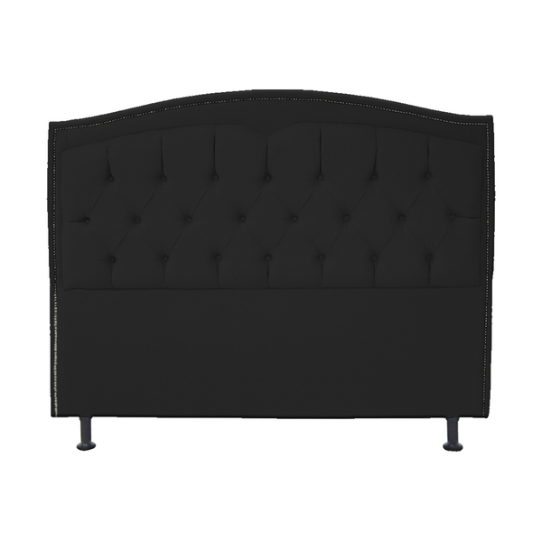 Cabeceira Solteiro 90cm Para Cama Box Diana Suede Preto - Ds