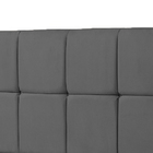 Cabeceira Solteiro 90cm Roma Cinza Suede Carolina Moveis