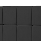 Cabeceira Solteiro 90cm Roma Preto Suede Carolina Moveis