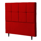 Cabeceira Solteiro 90cm Roma Vermelho Suede Carolina Moveis