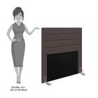 Cabeceira Solteiro 90cm Rubi D10 Suede Marrom