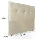 Cabeceira Solteiro 90cm Sofia Suede Marfim Id Milani Store