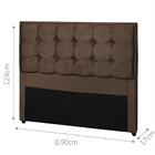 Cabeceira Solteiro 90cm Sued Tabaco