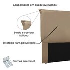 Cabeceira Solteiro 90cm Suede Veneza  Bege