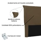 Cabeceira Solteiro 90cm Suede Veneza  Caramelo