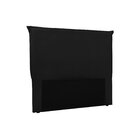 Cabeceira Solteiro 90cm Suede Veneza  Preto
