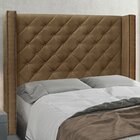Cabeceira Solteiro 90cm Suede Vicenza  Caramelo