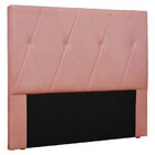 Cabeceira Solteiro 90cm Veludo Aquilla  Rosa