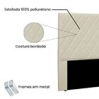 Cabeceira Solteiro 90cm Veludo Esmeralda  Bege