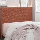 Cabeceira Solteiro 90cm Veludo Esmeralda  Cobre