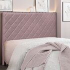 Cabeceira Solteiro 90cm Veludo Esmeralda  Lilás