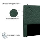 Cabeceira Solteiro 90cm Veludo Esmeralda  Verde Floresta