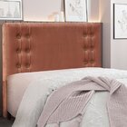 Cabeceira Solteiro 90cm Veludo Gênova  Cobre