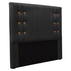 Cabeceira Solteiro 90cm Veludo Gênova  Preto