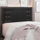Cabeceira Solteiro 90cm Veludo Gênova  Preto