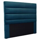 Cabeceira Solteiro 90cm Veludo La Itáliana  Azul Marinho