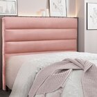 Cabeceira Solteiro 90cm Veludo La Itáliana  Rosa